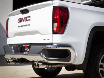 aFe Vulcan Series 3-2.5in 304SS Exh Cat-Back w/ Pol Tips 2019 GM Silverado/Sierra 1500 L4-2.7L (t) 49-34110-P 49-34110-P Photo - Mounted