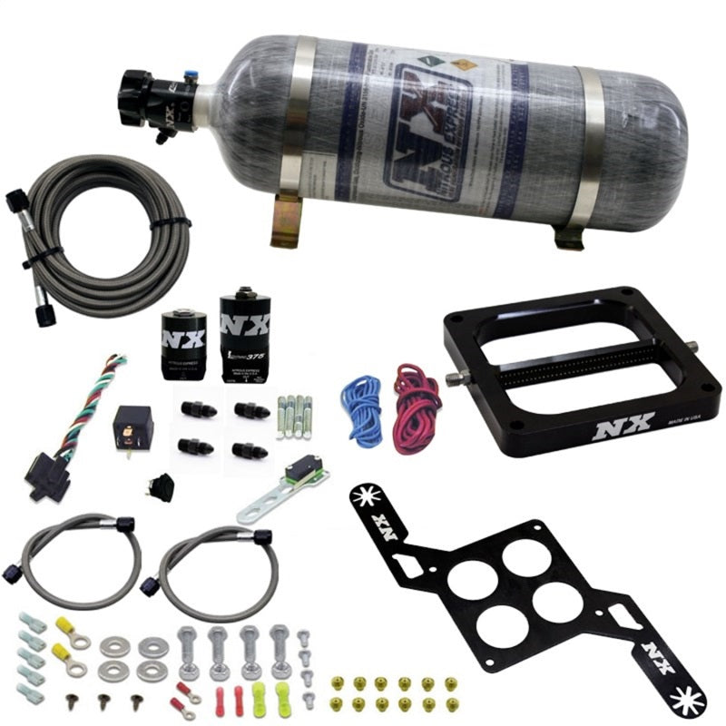 Nitrous Express 4500 RNC Conventional Nitrous Plate Kit w/.375in Solenoid w/12lb Bottle 55170-12 55170-12 Photo - Primary