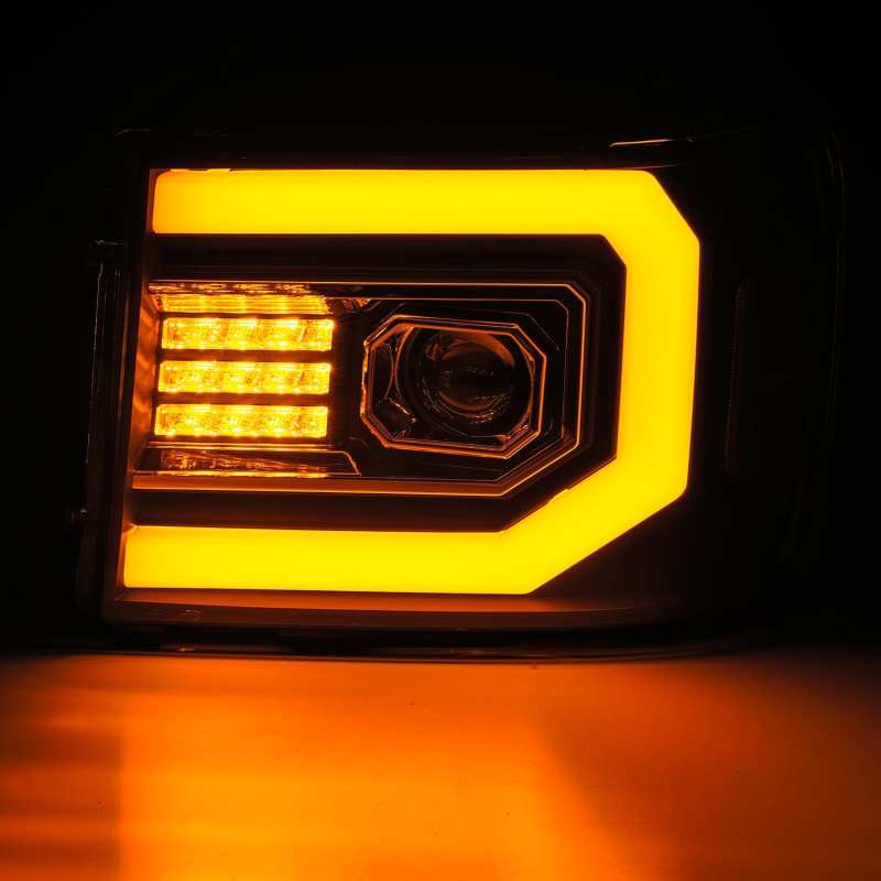 AlphaRex 07-13 GMC 1500HD PRO-Series Proj Headlights Plank Style Matte Blk w/Activ Light/Seq Signal 880606 880606 User 2
