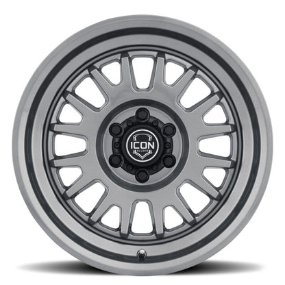 ICON Anza 17x8.5 / 6x5.5 / 25mm Offset / 5.75in BS - Gun Metal Wheel 8217859057GM 8217859057GM Photo - Unmounted
