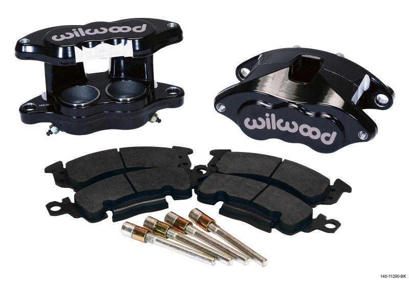 Wilwood D52 Front Caliper Kit - Black Pwdr, 2.00 / 2.00" Piston, 1.28" Rotor 140-11290-BK Photo - Primary