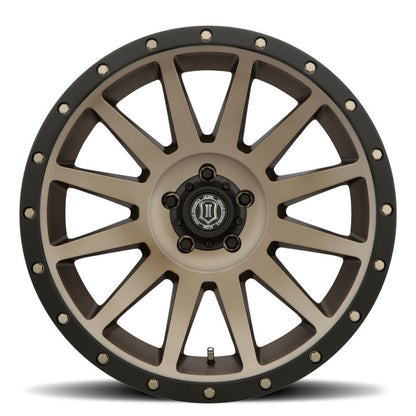 ICON Compression 20x10 5x5 -12mm Offset 5in BS 71.5mm Bore Bronze Wheel 2020107350BR 2020107350BR Photo - Close Up