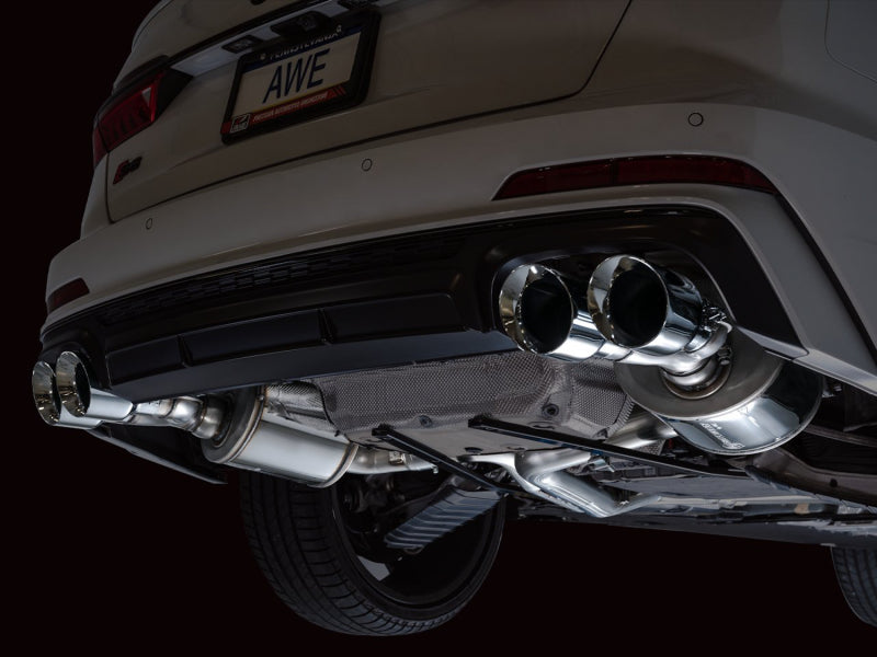 AWE Tuning 19-23 Audi C8 S6/S7 2.9T V6 AWD Touring Edition Exhaust - Chrome Silver Tips 3015-42103 3015-42103 Photo - Mounted