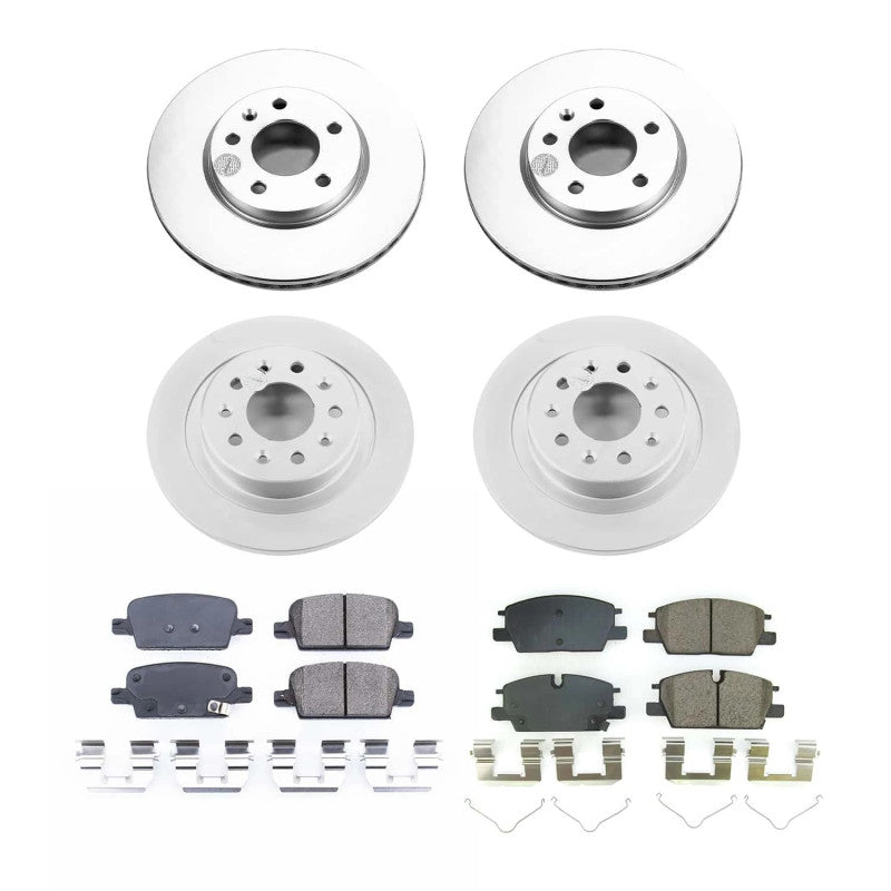 PowerStop Power Stop 2021 Chevrolet Malibu Front & Rear Z17 Coated Brake Kit CRK8800 CRK8800 Photo - Primary