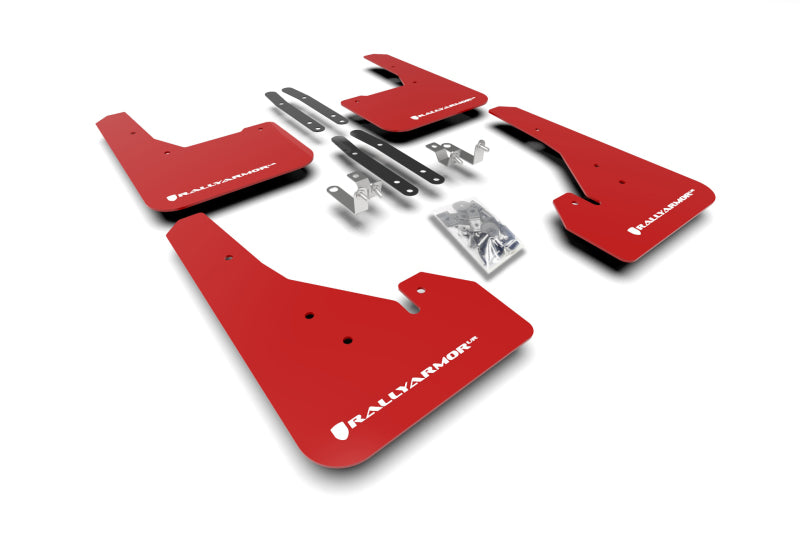 Rally Armor 18-22 Toyota Corolla Hatchback Red UR Mud Flap w/ White Logo MF67-UR-RD/WH MF67-UR-RD/WH Photo - Primary