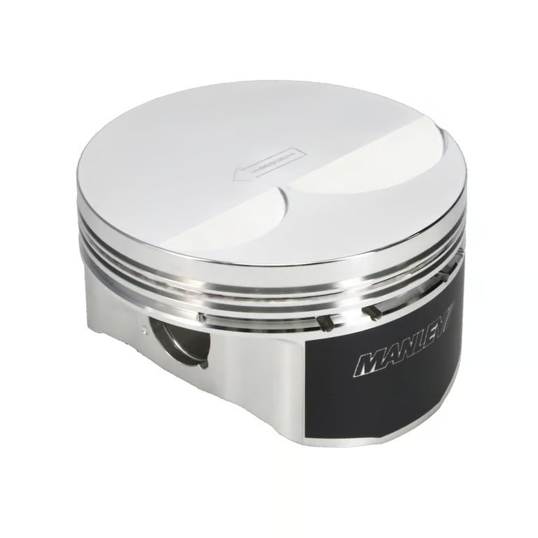 Manley GM LS Small Block 4.03in Bore 6.125in Conn Rod L Flat Top Extreme Duty Piston Set - Set of 8 592530CE-8