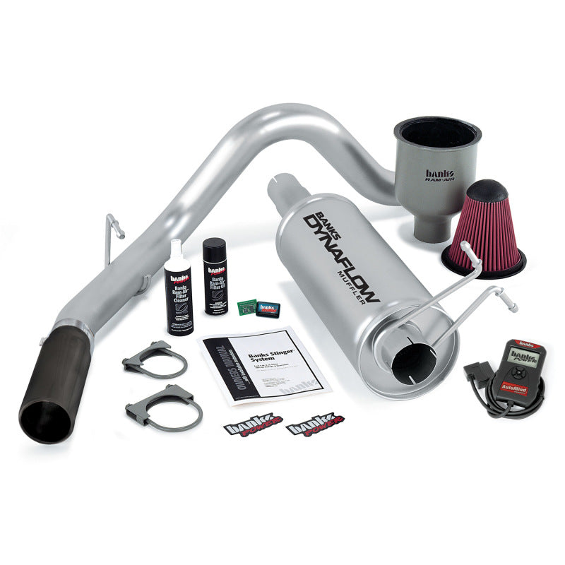 Banks Power 99-04 Ford 6.8L Ext/Crew Cab Stinger System w/ AutoMind - SS Single Exhaust w/ Black Tip 49405-B 49405-B Photo - Primary