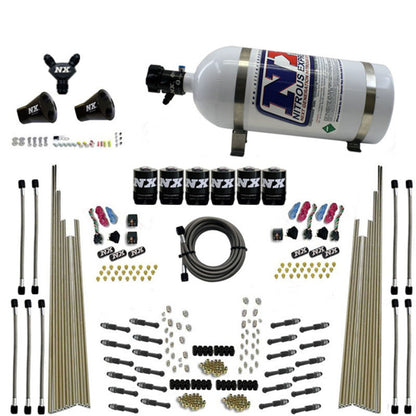 Nitrous Express 8 Cyl Dry Direct Port Three Stage 6 Solenoids Nitrous Kit (200-600HP) w/10lb Bottle 93206-10 93206-10 Photo - Primary