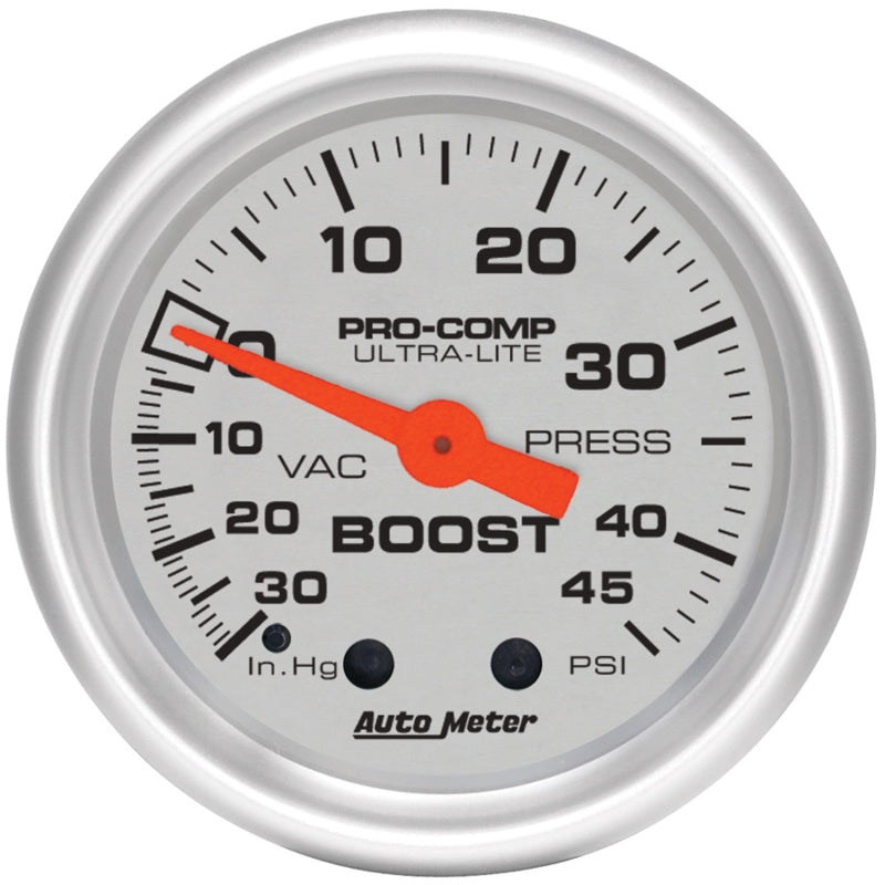 Autometer Ultra-lite Vacuum Boost Mechanical Gauge Universal 4308 Photo - Primary