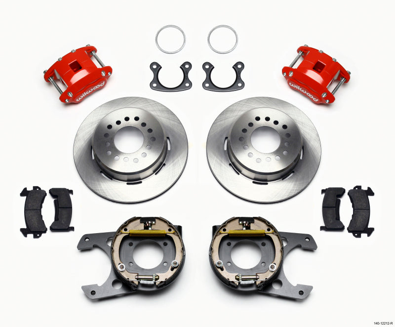 Wilwood D154 P/S Park Brake Kit Red Small Ford 2.50in Offset 140-12212-R 140-12212-R Photo - Primary