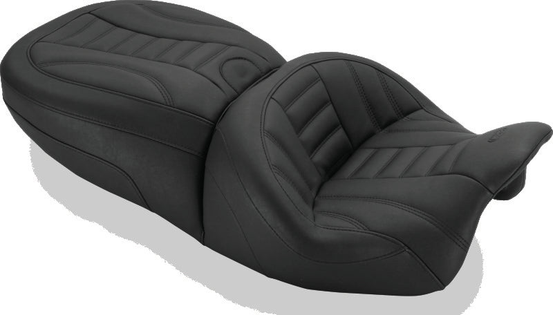 Mustang Motorcycle Mustang 15-21 Harley Freewheeler Standard Touring Forward Deluxe 1PC Seat - Black 79596 79596 Photo - Primary