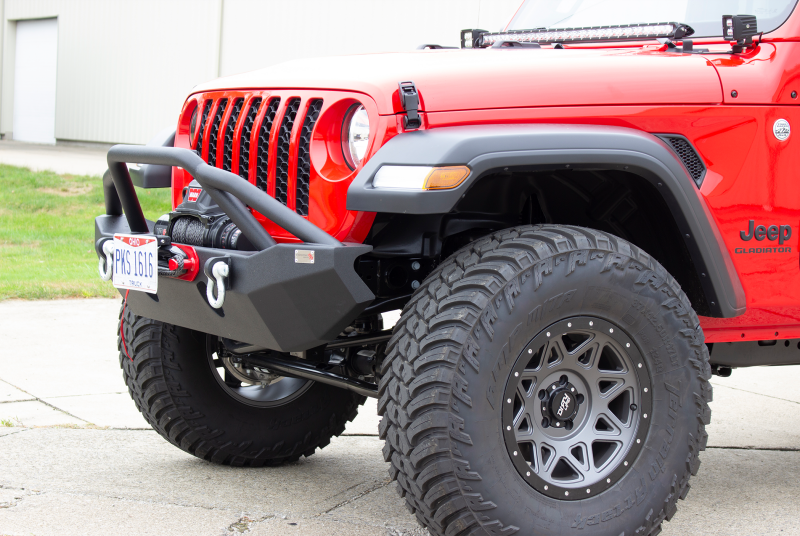 Fishbone Offroad 2018+ Jeep Wrangler JL - Black Aluminum Hawse Fairlead License Plate Mount FB21098 FB21098 Photo - lifestyle view