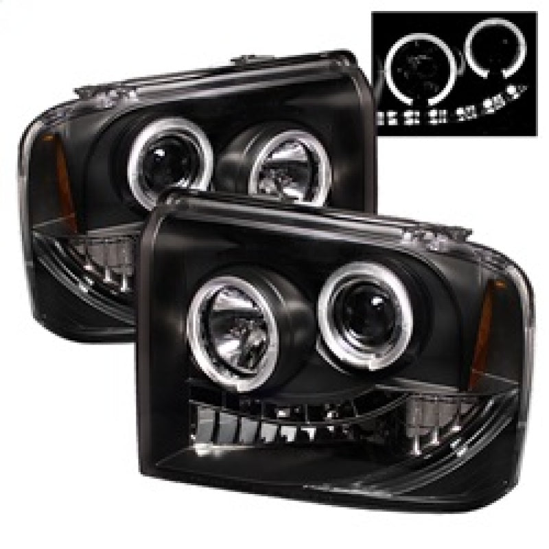 Spyder Ford F250/350/450 Super Duty 05-07 Projector Headlights LED Halo- LED Blk PRO-YD-FS05-HL-BK 5010544 5010544 Photo - Primary