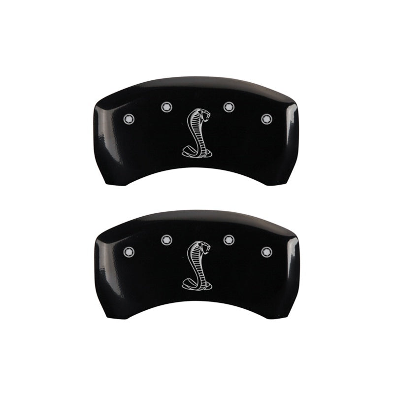 MGP Rear set 2 Caliper Covers Engraved Rear Tiffany Snake Black finish silver ch 10010RSNKBK 10010RSNKBK Photo - Primary
