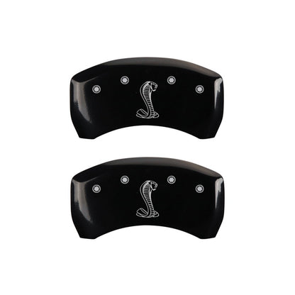 MGP Rear set 2 Caliper Covers Engraved Rear Tiffany Snake Black finish silver ch 10010RSNKBK 10010RSNKBK Photo - Primary