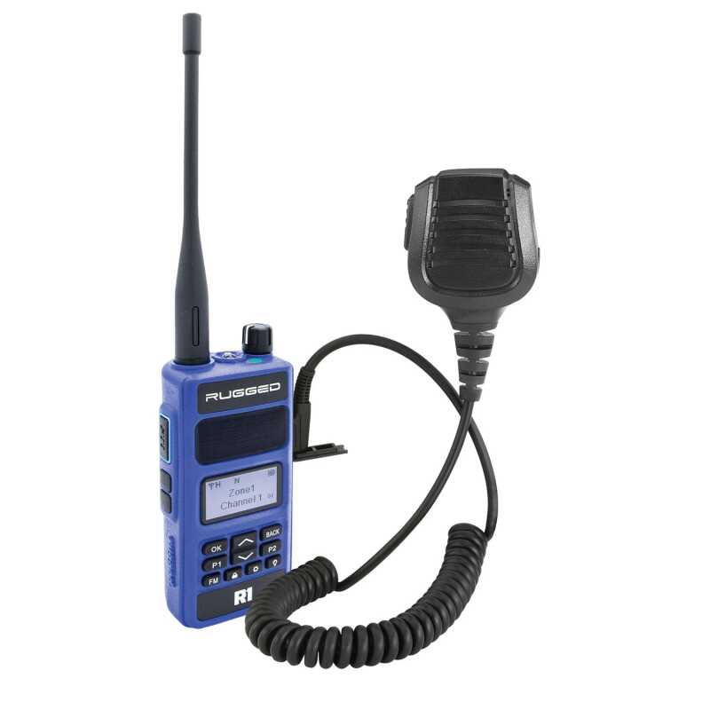 Rugged Radios BUNDLE - Rugged R1 - Business Band Two Way Handheld Radio - with Hand Mic R1-G R1-G Photo - Primary