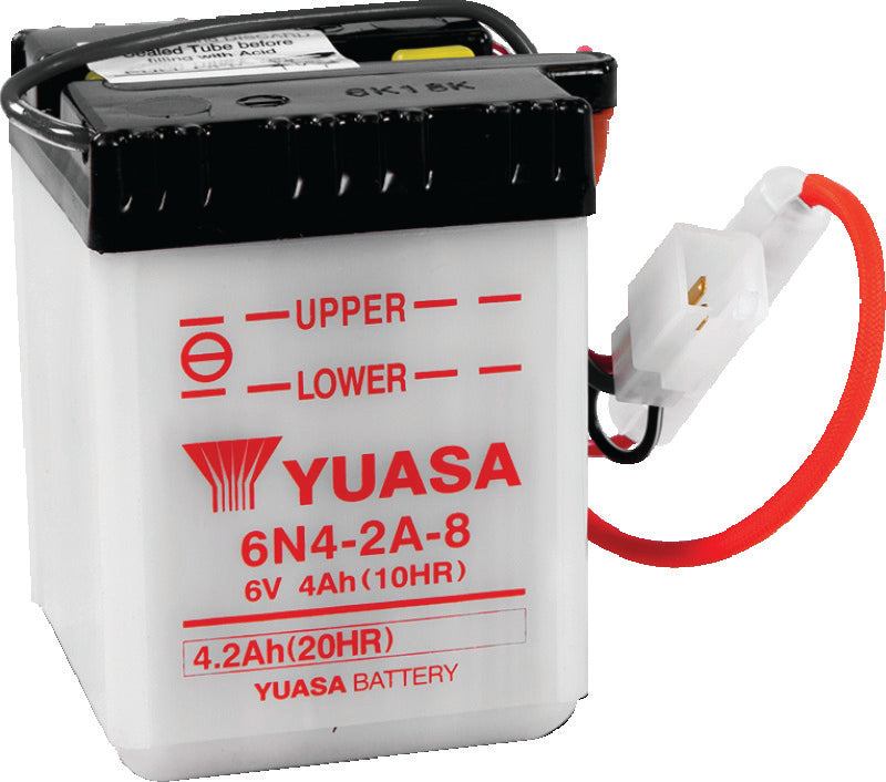 Yuasa Battery Yuasa 6N4-2A-8 Conventional 6 Volt Battery YUAM2648A YUAM2648A Photo - Primary