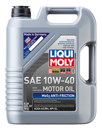 LIQUI MOLY 5L MoS2 Anti-Friction Motor Oil 10W40 2043 2043 Photo - Primary
