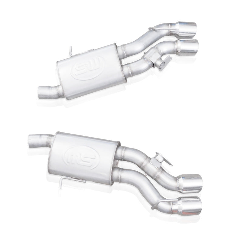 Stainless Works 2016-18 Cadillac CTS-V Sedan Axleback System Dual-Mode Turbo Mufflers 4in Tips CTSV16MKS-FC CTSV16MKS-FC Photo - out of package