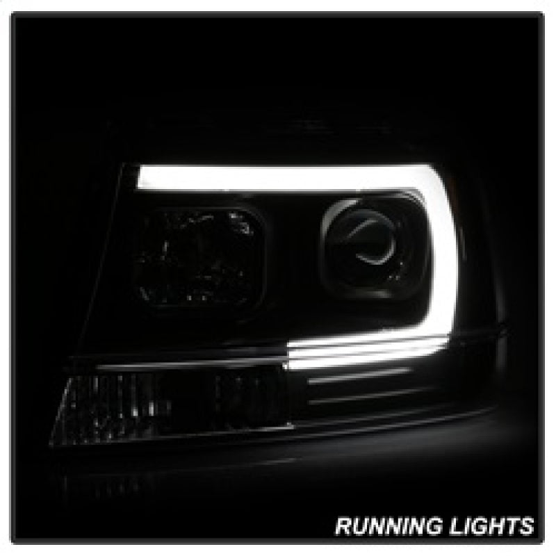 Spyder 99-04 Jeep Grand Cherokee Projector Headlights - Light Bar DRL LED - Black 5085221 5085221 Photo - Unmounted