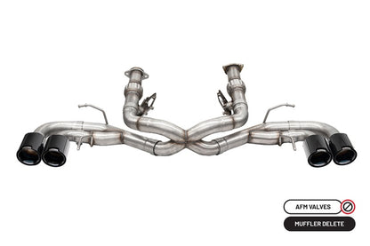 CORSA Performance Corsa 20-23 Chevrolet Corvette C8 RWD 3in Track Cat-Back Delete Exhaust w/4.5in CF Black PVD Tips 21104CFBLK 21104CFBLK Photo - Primary