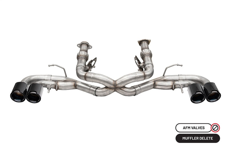 CORSA Performance Corsa 20-23 Chevrolet Corvette C8 RWD 3in Track Cat-Back Delete Exhaust w/4.5in CF Black PVD Tips 21104CFBLK 21104CFBLK Photo - Primary