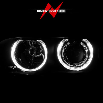 Anzo 1997-2001 BMW 5 Series Projector Headlights w/ Halo Black 121017 Photo - Unmounted