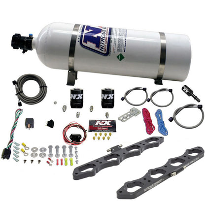 Nitrous Express Ford Coyote 5.0L V8 Nitrous Wet Port Plate Kit w/15lb Bottle 20956-15 20956-15 Photo - Primary