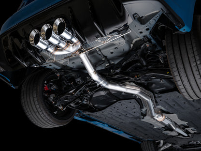 AWE Tuning 2023 Honda Civic Type R FL5 Track Edition Exhaust w/ Triple Chrome Silver Tips 3020-52287 3020-52287 Photo - Mounted