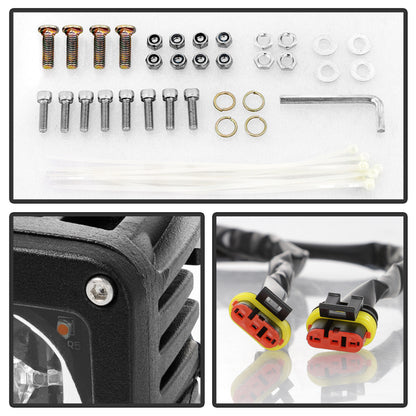 Spyder Dodge Ram 2013-2018 1500 Only Full LED Fog Lights W/Bracket and Universial Switch- Clear 9045424 9045424 User 4