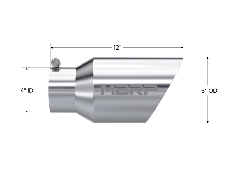 MBRP Tip 6in O.D. Dual Wall A ngled  4in inlet MBRT5072 T5072 Photo - Close Up