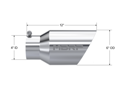 MBRP Tip 6in O.D. Dual Wall A ngled  4in inlet MBRT5072 T5072 Photo - Close Up