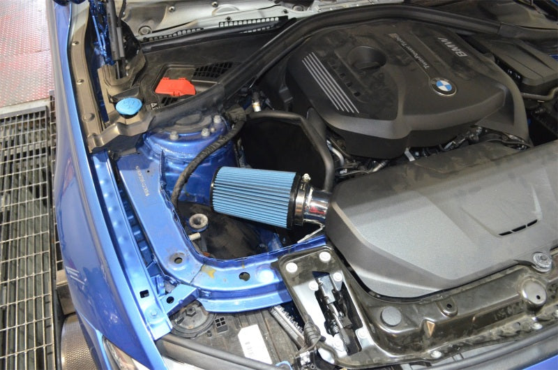 Injen 16-18 BMW 330i B48 2.0L (t) Wrinkle Black Cold Air Intake SP1123WB SP1123WB Photo - Mounted