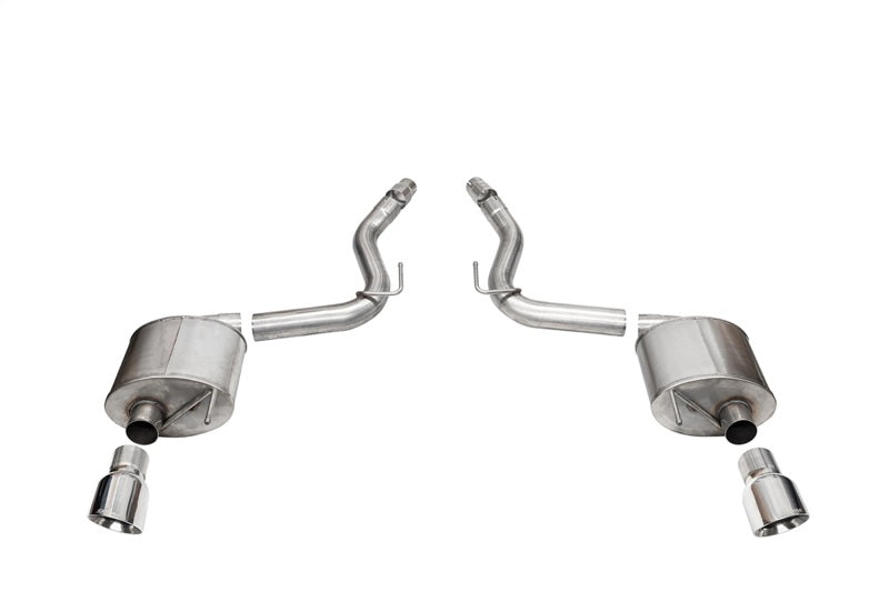 CORSA Performance Corsa 2024 Ford Mustang GT Touring Axle-Back Dual Rear Exit with 4.5in Pro Series Polished Tips 21256