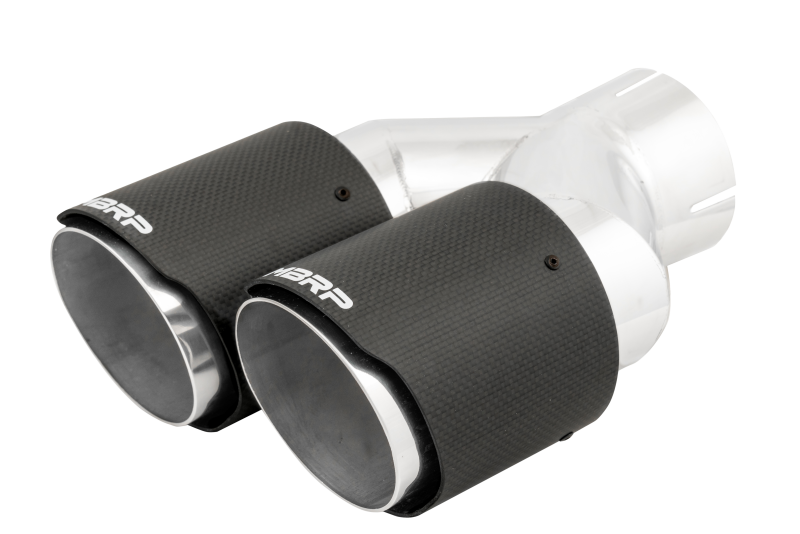 MBRP 3in ID / Dual 4in OD Out Staggered L 9.87in / R 9.37in Dual Wall Carbon Fiber Univ Exhaust Tip T5182CF T5182CF Photo - Close Up