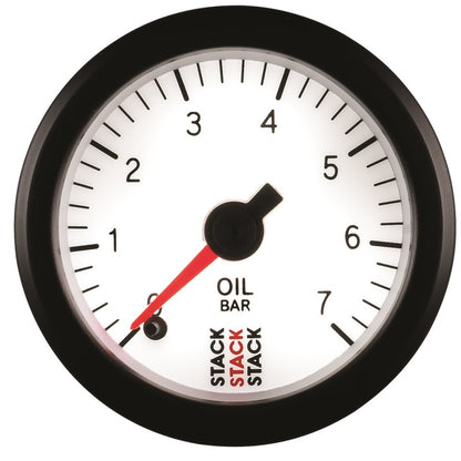 Autometer Stack 52mm 0-7 Bar M10 Male Pro Stepper Motor Oil Pressure Gauge - White ST3351 ST3351 User 4