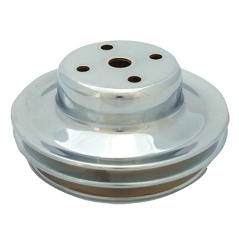 Spectre BB Chevy (w/Long Water Pump) Double Upper Groove Crankshaft Pulley - Chrome 4498 4498 Photo - Primary