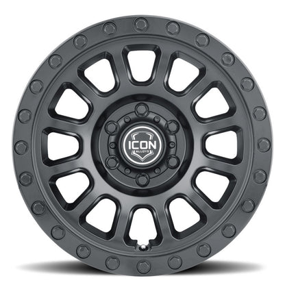 ICON Hulse 17 X 8.5 6 X 135 6mm Offset 5in BS Double Black 8017856350DB 8017856350DB Photo - Unmounted