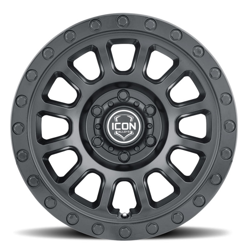 ICON Hulse 17 X 8.5 5 X 5.5 0mm Offset 4.75in BS Double Black 8017858647DB 8017858647DB Photo - Unmounted
