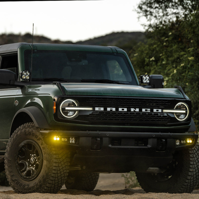 Baja Designs 21-22 Ford Bronco w/Steel Bumper S2 SAE Sportsmen Fog Pocket Light Kit - Clear 448174 448174 User 1