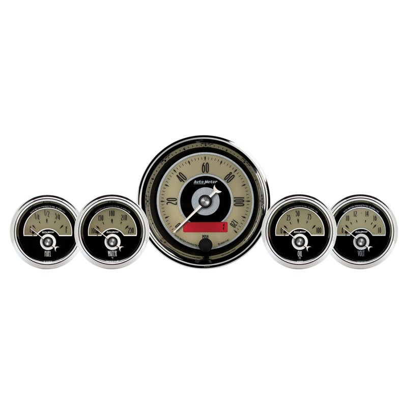 AutoMeter Gauge Kit 5 Pc. 3-3/8in. & 2-1/16in. Elec. Speedometer Cruiser Ad 1100 1100 User 1
