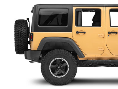 Raxiom 07-18 Jeep Wrangler JK Axial Series LED Halo Tail Lights- Black Housing (Dark Smoked Lens) J138358 J138358 Photo - Close Up