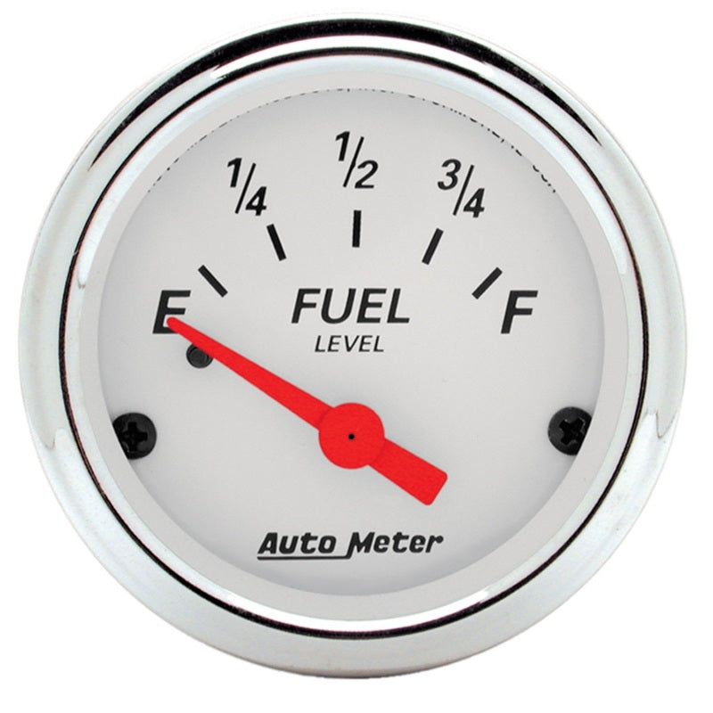 Autometer Gauge, Fuel Level, 2 1/16", 0?E to 90?F, Elec. Arctic White 1315 Photo - Primary