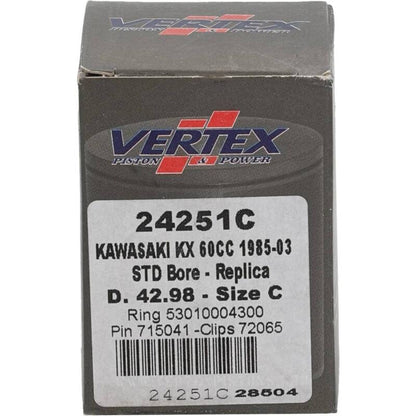 Vertex Pistons Vertex Piston 83-03 Kawasaki KX 60 60cc Cast Replica Piston Kit 24251C 24251C Photo - Primary