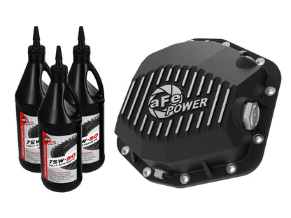 aFe 18-24 Jeep Wrangler JL Dana M220 Pro Series Front Diff Cover w/ Oil - Black 46-71001B 46-71001B Photo - Primary
