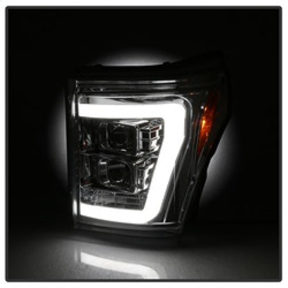 Spyder 11-16 Ford F-250/F-350 V2 Projector Headlights - Light Bar DRL - Chrome PRO-YD-FS11V2-LB-C 5084705 5084705 Photo - Unmounted