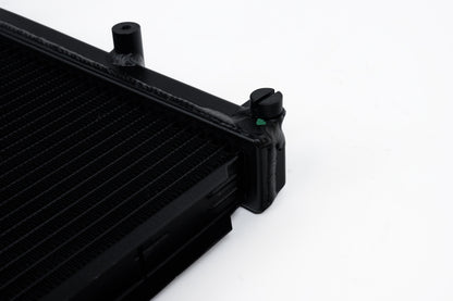 CSF 08-21 Subaru WRX/STI 2-Row 42mm Race-Spec All Aluminum Radiator - Black 7095B 7095B Photo - Close Up