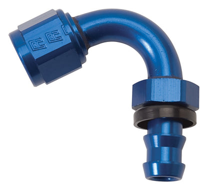 Russell -6 AN 150° Tight Radius Twist-Lok Hose End - Blue 626030 Photo - Primary