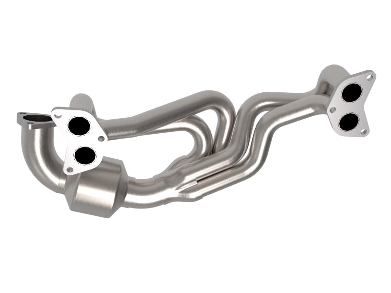 aFe Twisted Steel 304 Stainless Steel Header w/ Cat 13-19 Subaru Outback H4-2.4L 48-36804-HC 48-36804-HC Photo - Unmounted