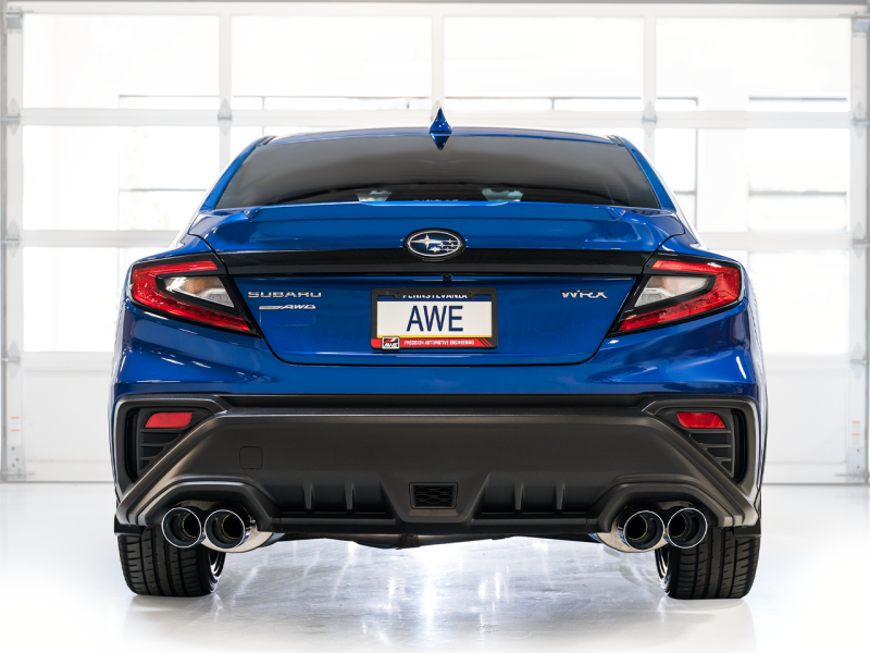 AWE Tuning 2022+ VB Subaru WRX Touring Edition Exhaust - Chrome Silver Tips 3015-42979 3015-42979 Photo - Mounted